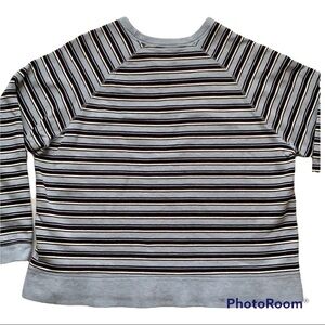 -Pacer Blue/White Striped Sweatshirt Size M